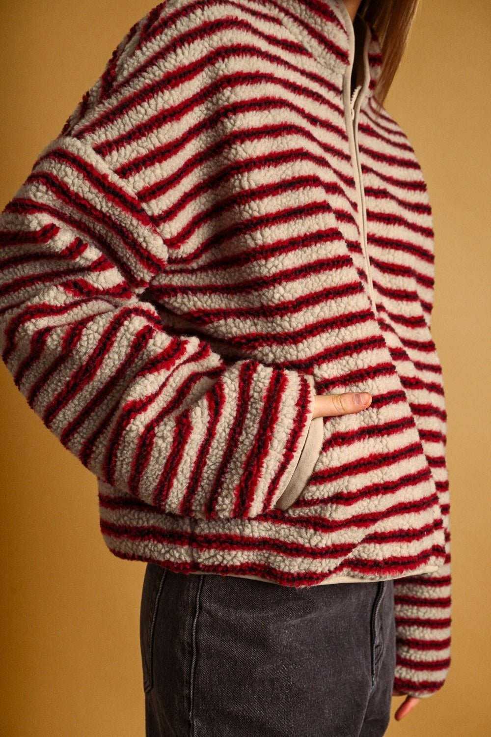 Summit Multi Stripe Sherpa Half-Zip Pullover - Westly