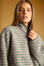 Summit Multi Stripe Sherpa Half-Zip Pullover - Westly