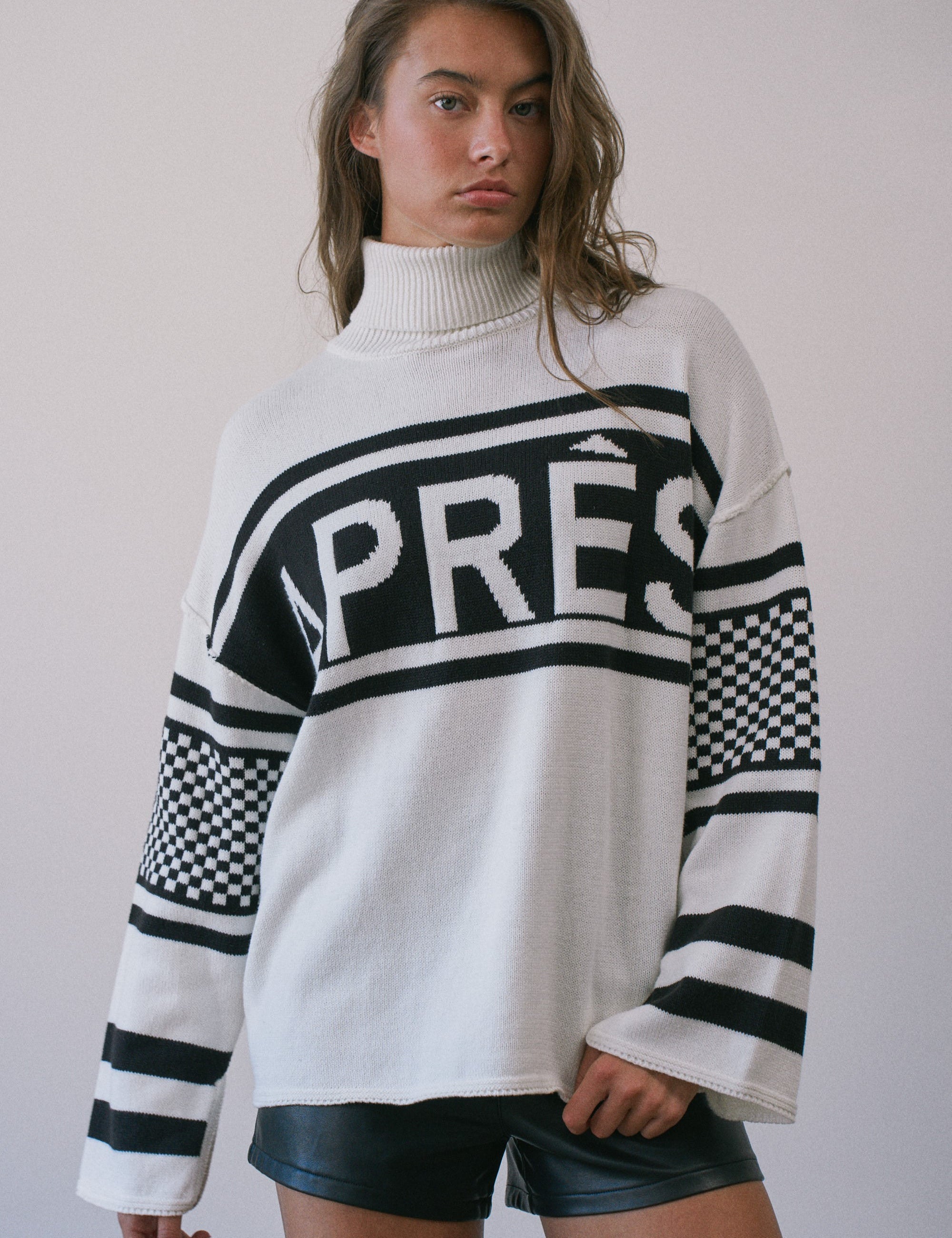 Summit Social Après Mock Neck Sweater in White - product photo 3