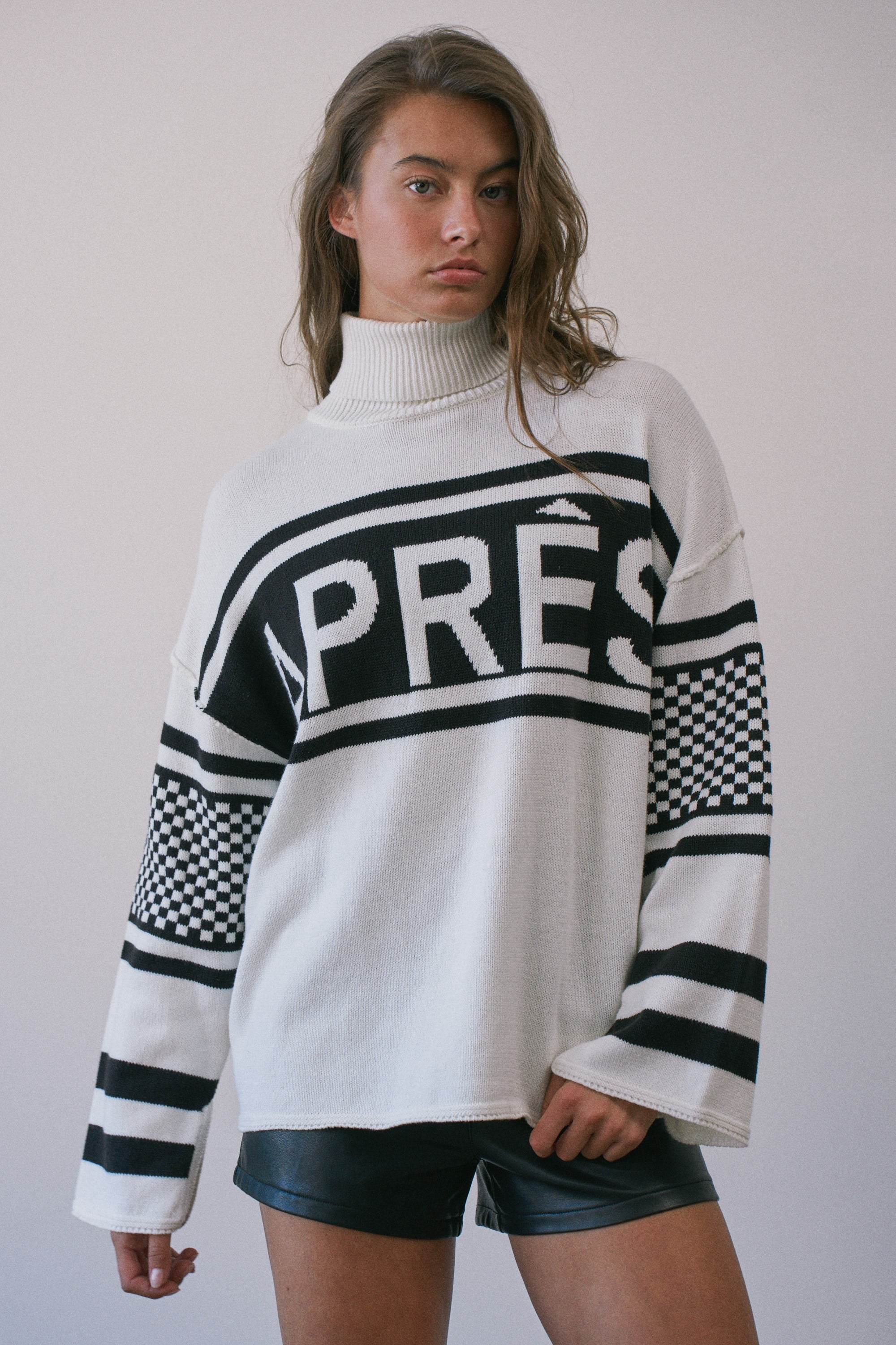 Summit Social Après Mock Neck Sweater in White - product photo 3