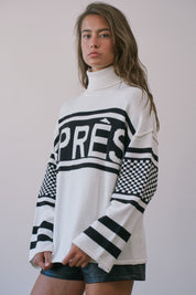 Summit Social Après Mock Neck Sweater in White - product photo 4