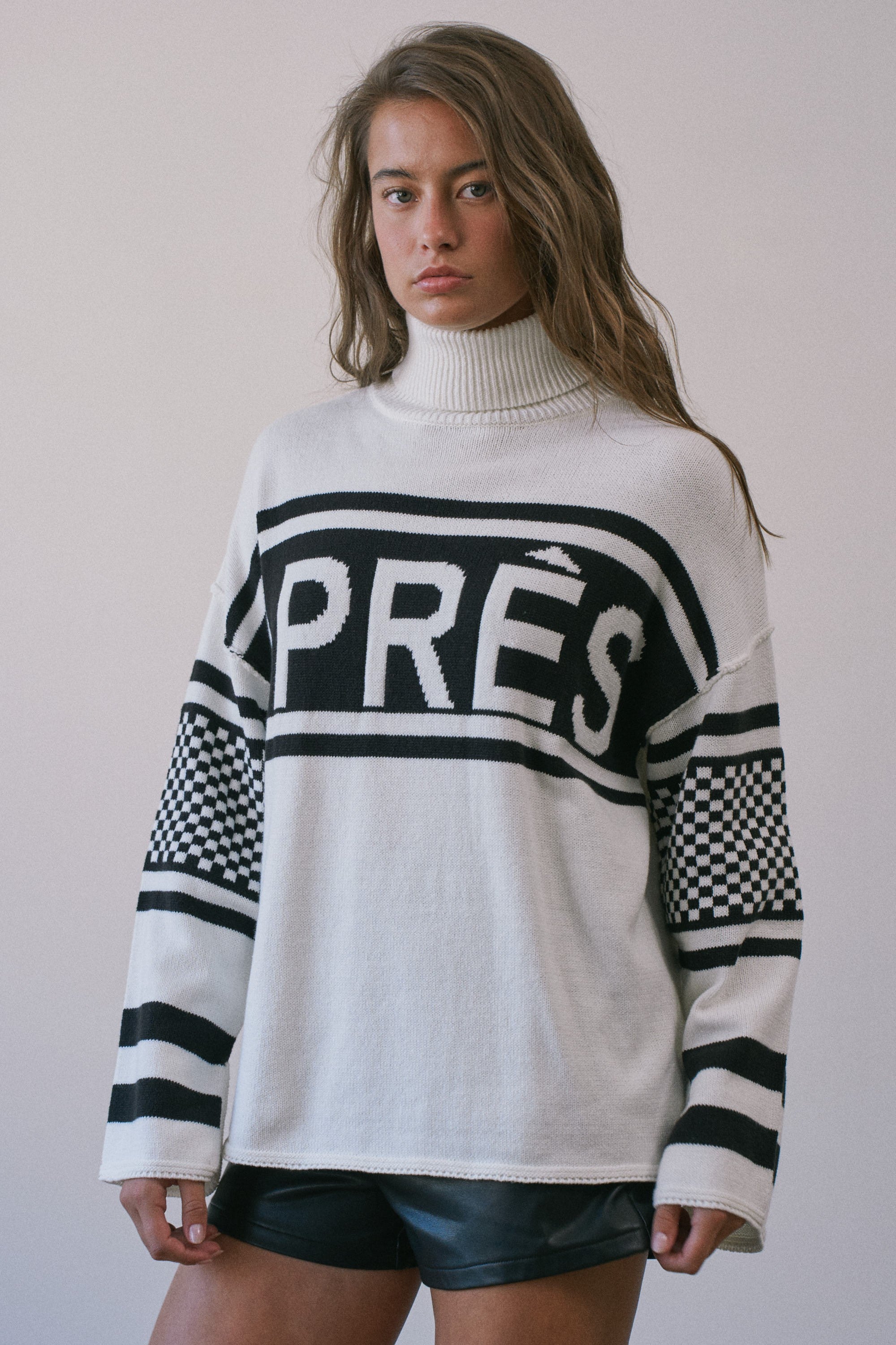 Summit Social Après Mock Neck Sweater in White - product photo 8