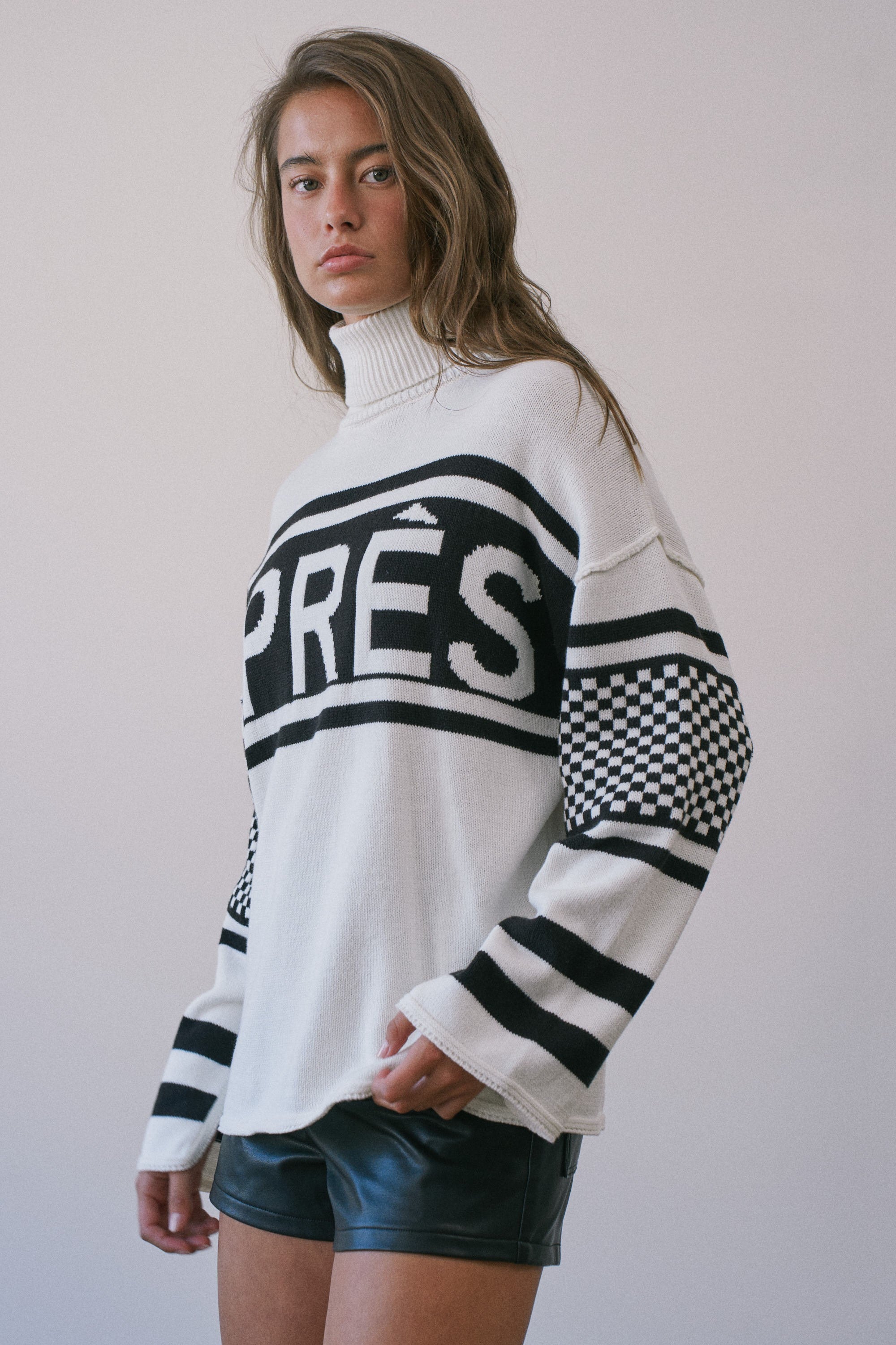 Summit Social Après Mock Neck Sweater in White - product photo 9