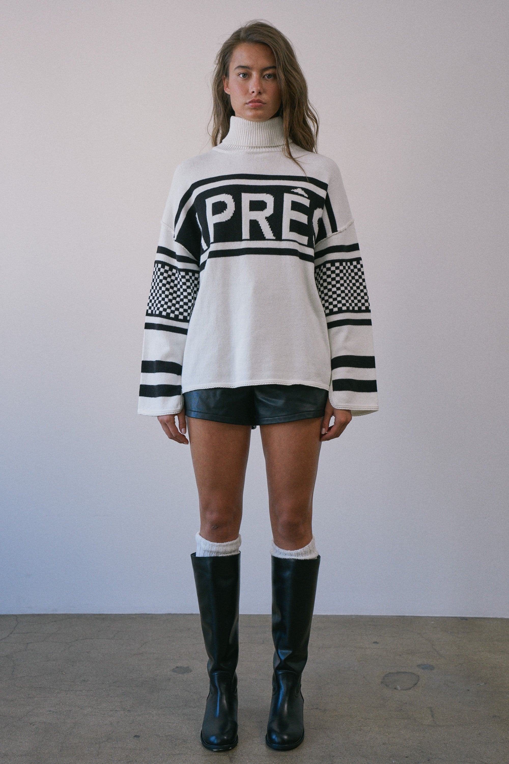 Summit Social Après Mock Neck Sweater in White - product photo 12
