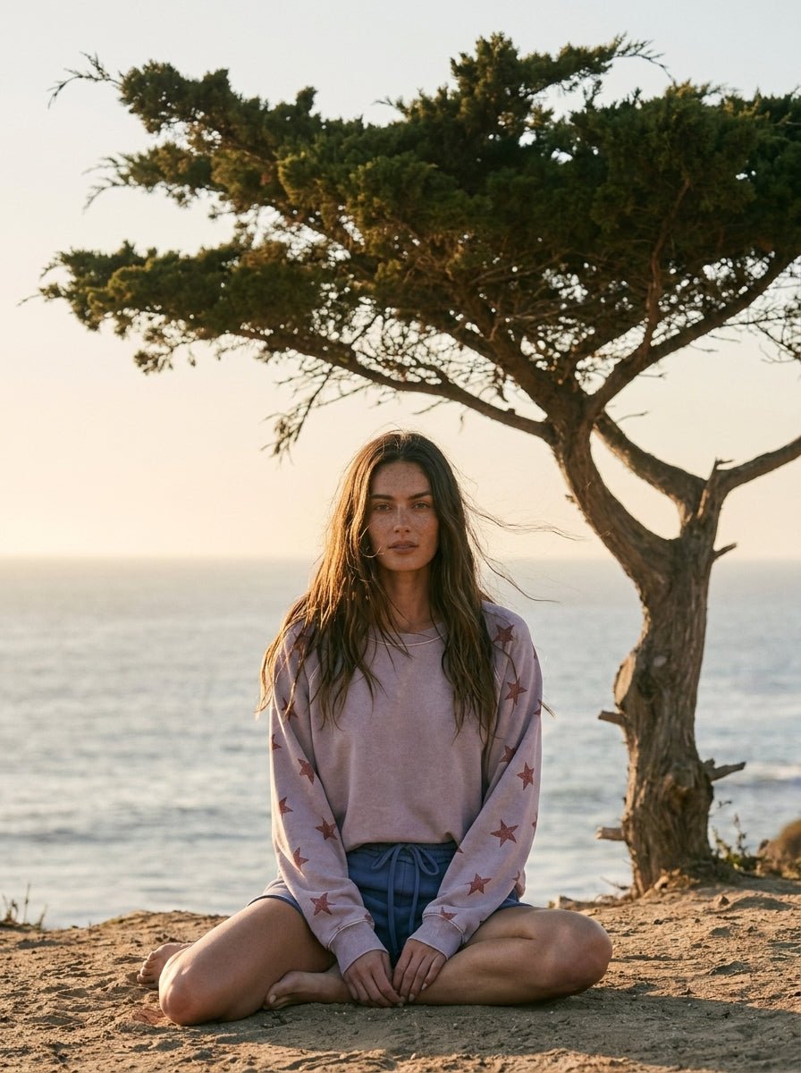 Summit Star Printed Washed Terry Pullover - Westly