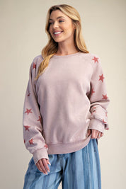Summit Star Printed Washed Terry Pullover - Westly
