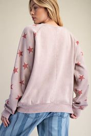 Summit Star Printed Washed Terry Pullover - Westly