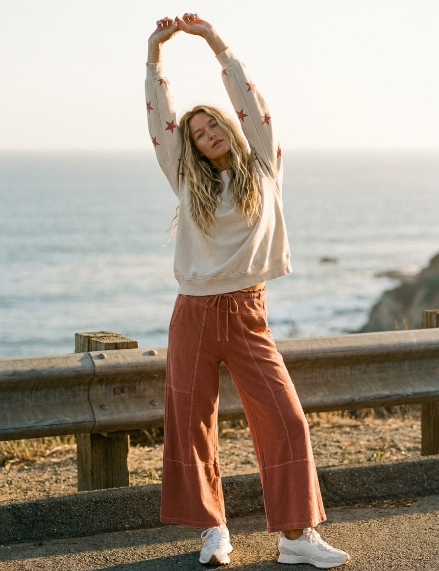 Summit Star Printed Washed Terry Pullover - Westly