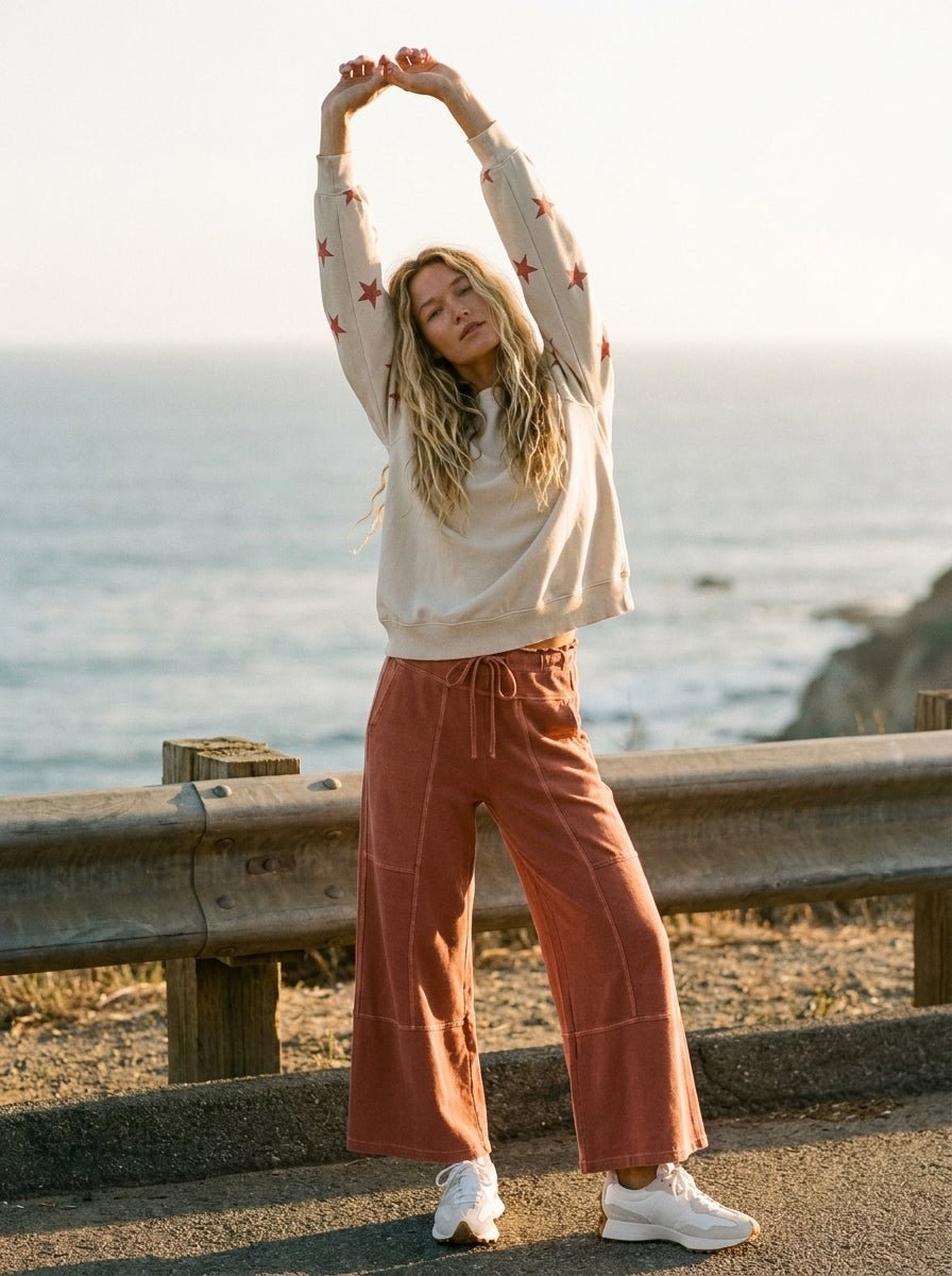 Summit Star Printed Washed Terry Pullover - Westly