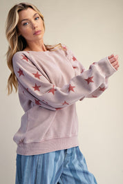 Summit Star Printed Washed Terry Pullover - Westly