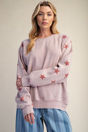 Summit Star Printed Washed Terry Pullover - Westly