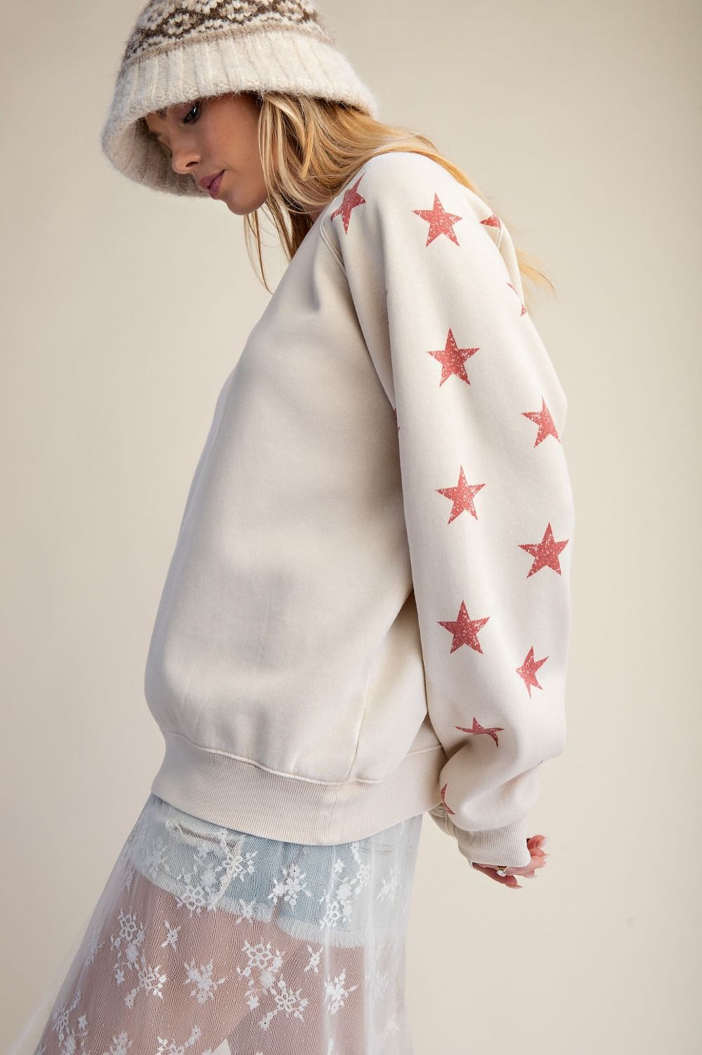 Summit Star Printed Washed Terry Pullover - Westly