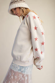 Summit Star Printed Washed Terry Pullover - Westly