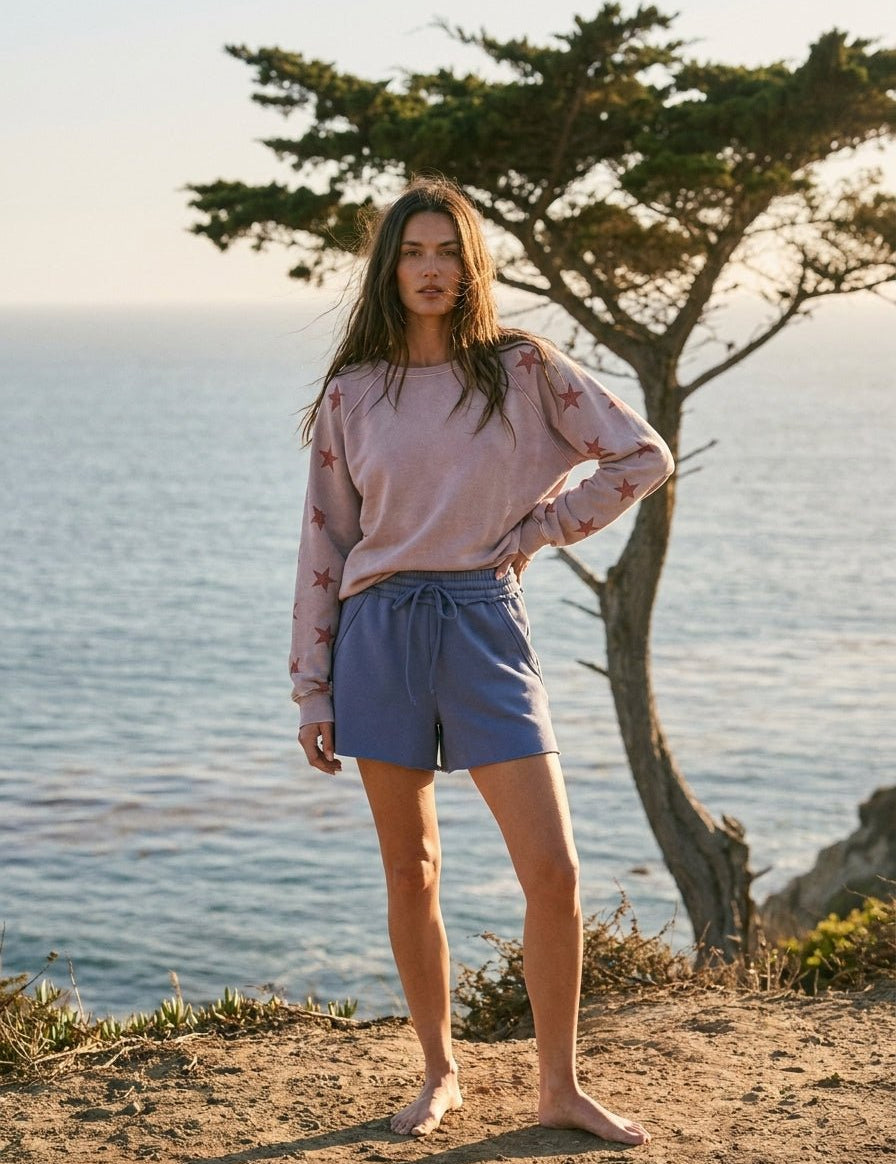 Summit Star Printed Washed Terry Pullover - Westly