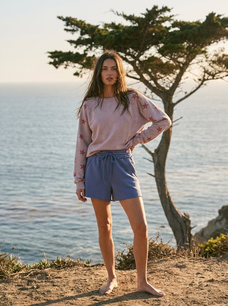 Summit Star Printed Washed Terry Pullover - Westly