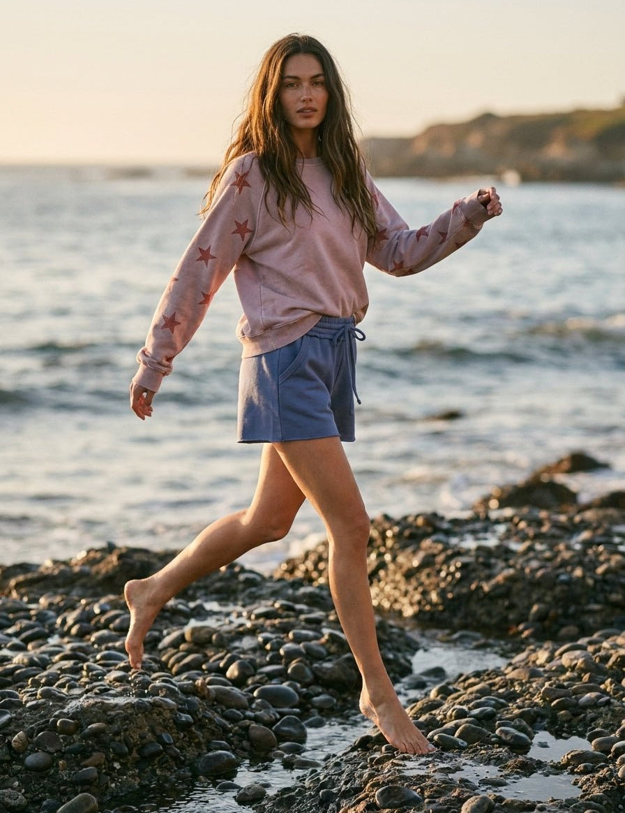 Summit Star Printed Washed Terry Pullover - Westly