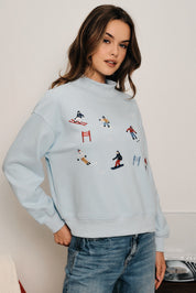 Summitline Ski Embroidered Sweatshirt - Blue