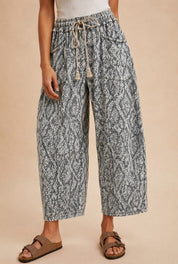 Sun Chaser Barrel Fit Printed Utility Knit Pants - Westly