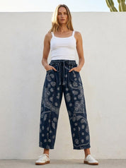 Sun Chaser Barrel Fit Printed Utility Knit Pants - Westly