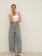 Sun Chaser Barrel Fit Printed Utility Knit Pants - Westly