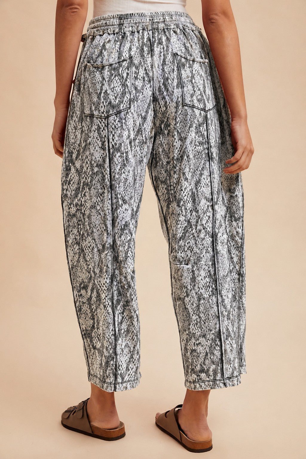 Sun Chaser Barrel Fit Printed Utility Knit Pants - Westly