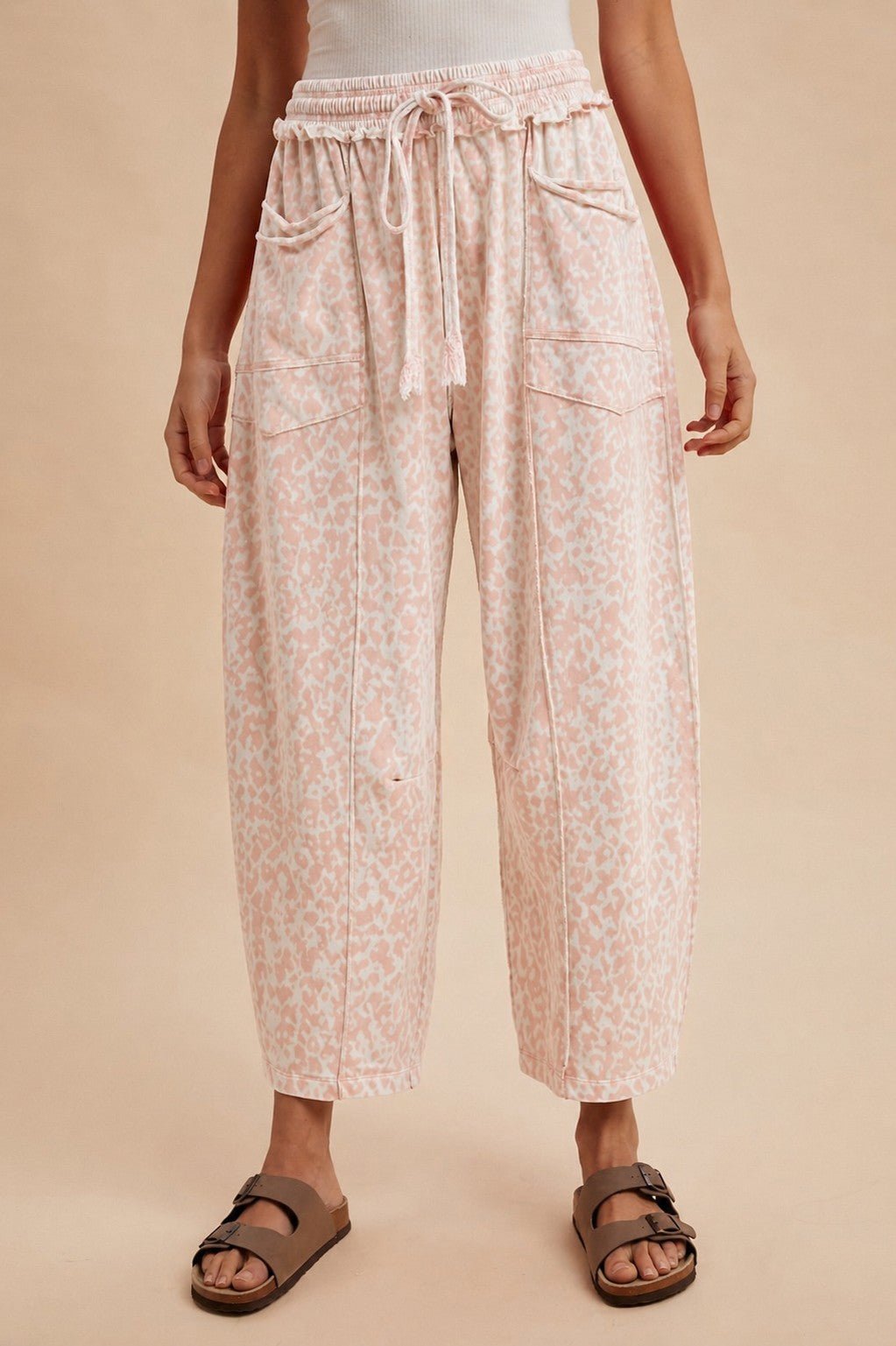 Sun Chaser Barrel Fit Printed Utility Knit Pants - Westly
