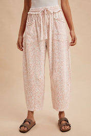 Sun Chaser Barrel Fit Printed Utility Knit Pants - Westly