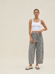 Sun Chaser Barrel Fit Printed Utility Knit Pants - Westly