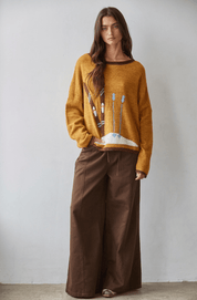 Sun Valley Round Neck Jacquard Sweater - Westly