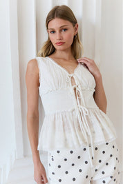 Sunday Lace Peplum Top - Westly