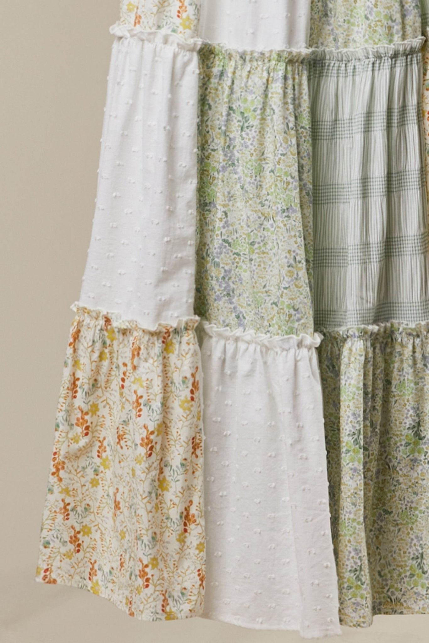 Sunday Market Patchwork Tie - Shoulder Tiered Maxi Dress - Westly