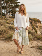 Sunday Market Patchwork Tie - Shoulder Tiered Maxi Dress - Westly