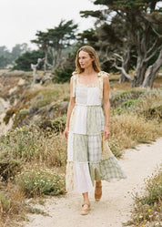 Sunday Market Patchwork Tie - Shoulder Tiered Maxi Dress - Westly