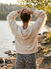 Sunday Stitch Lace Trimmed Zip-Up Hoodie - Westly