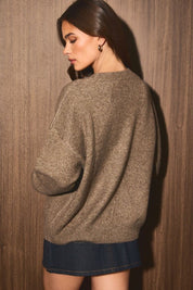 Sunday Walk Dog Graphic Sweater in Brown - product photo 2