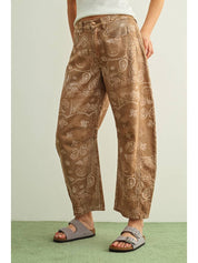 Sundown Paisley Print Washed Pants - Westly