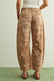 Sundown Paisley Print Washed Pants - Westly