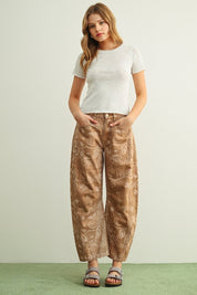 Sundown Paisley Print Washed Pants - Westly