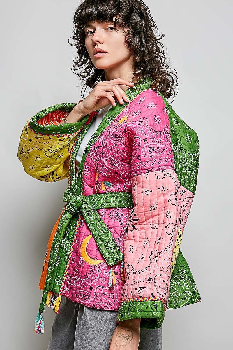 Sundown Quilted Bandana Kimono - Westly