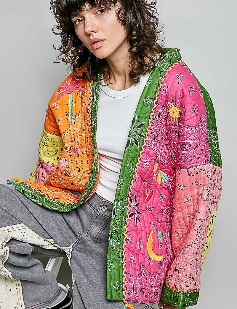 Sundown Quilted Bandana Kimono - Westly