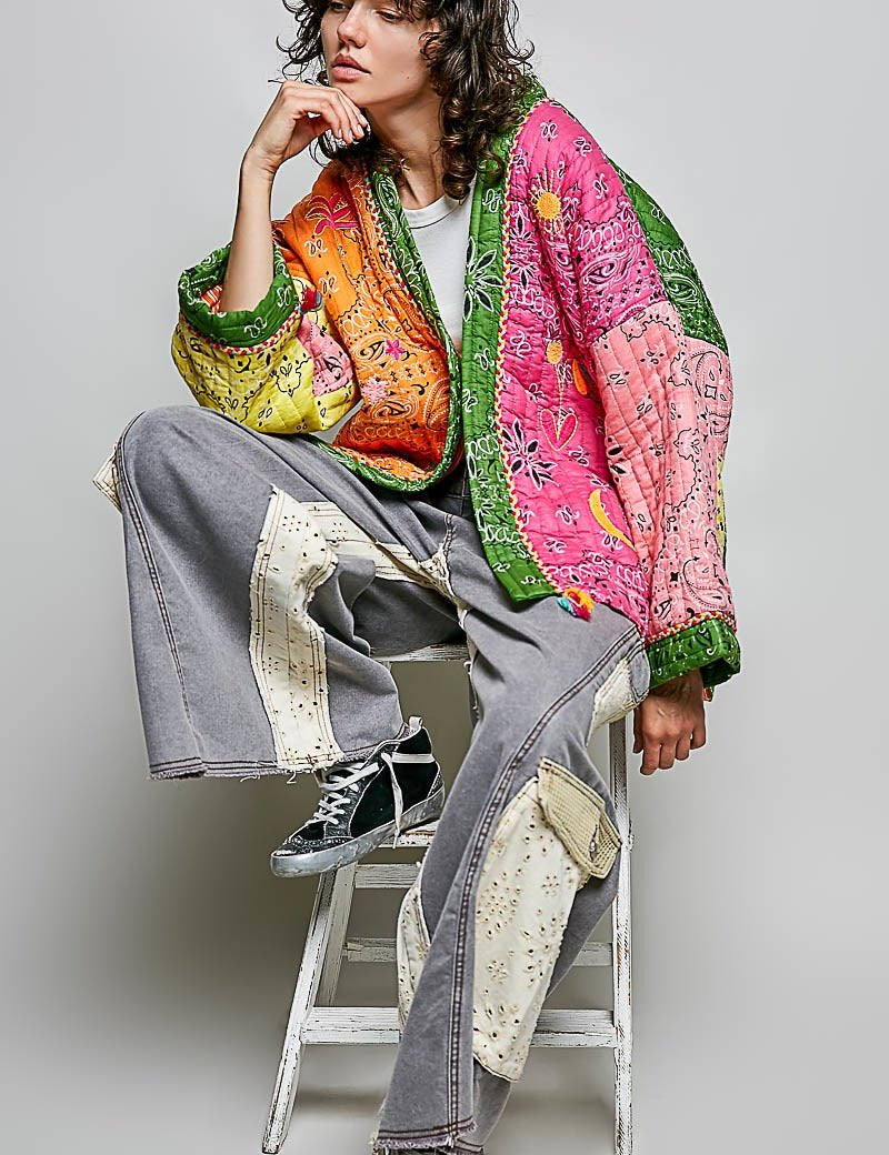 Sundown Quilted Bandana Kimono - Westly