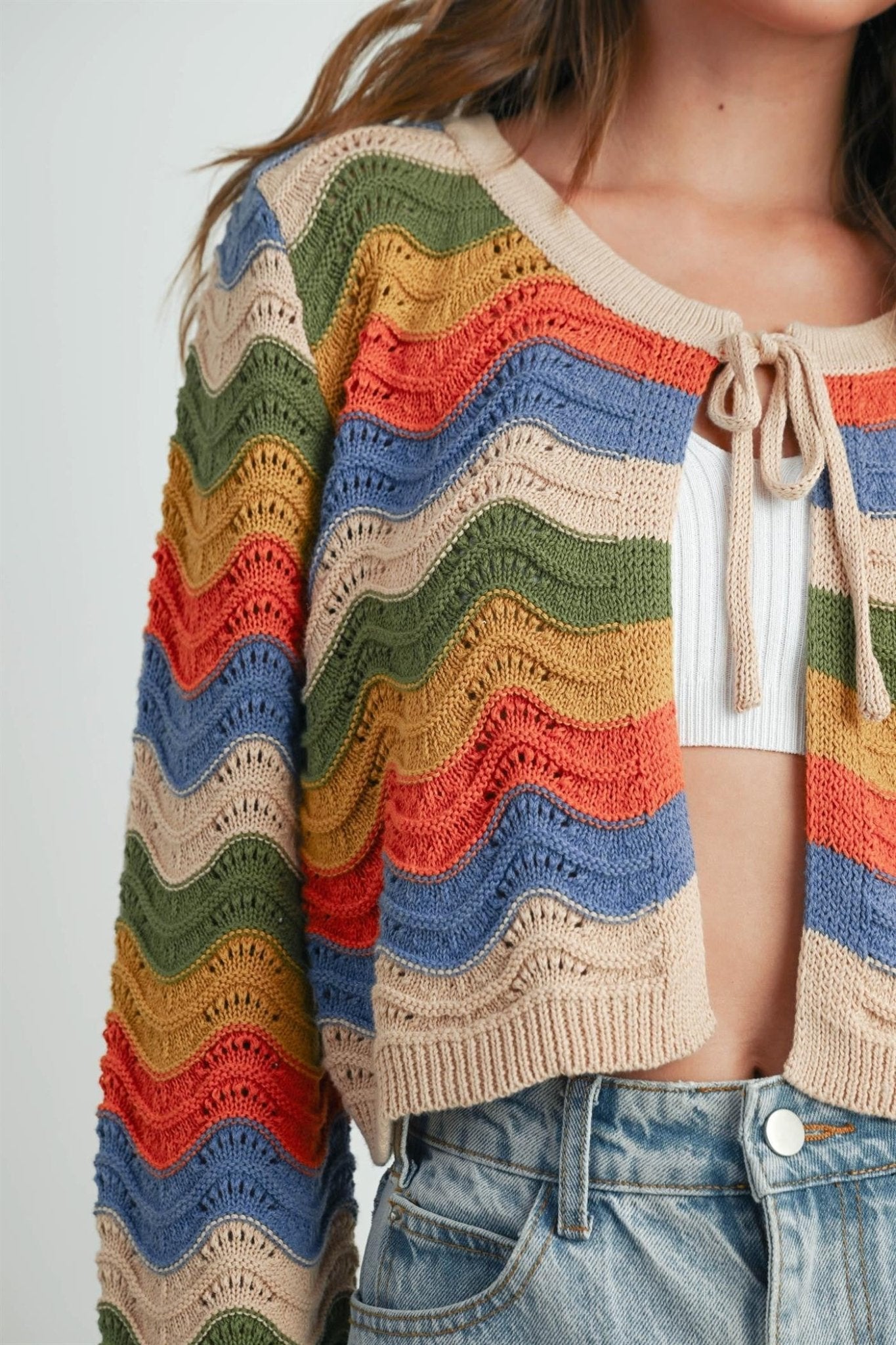 Sunny Days Loose Fit Open Front Cardigan - Westly