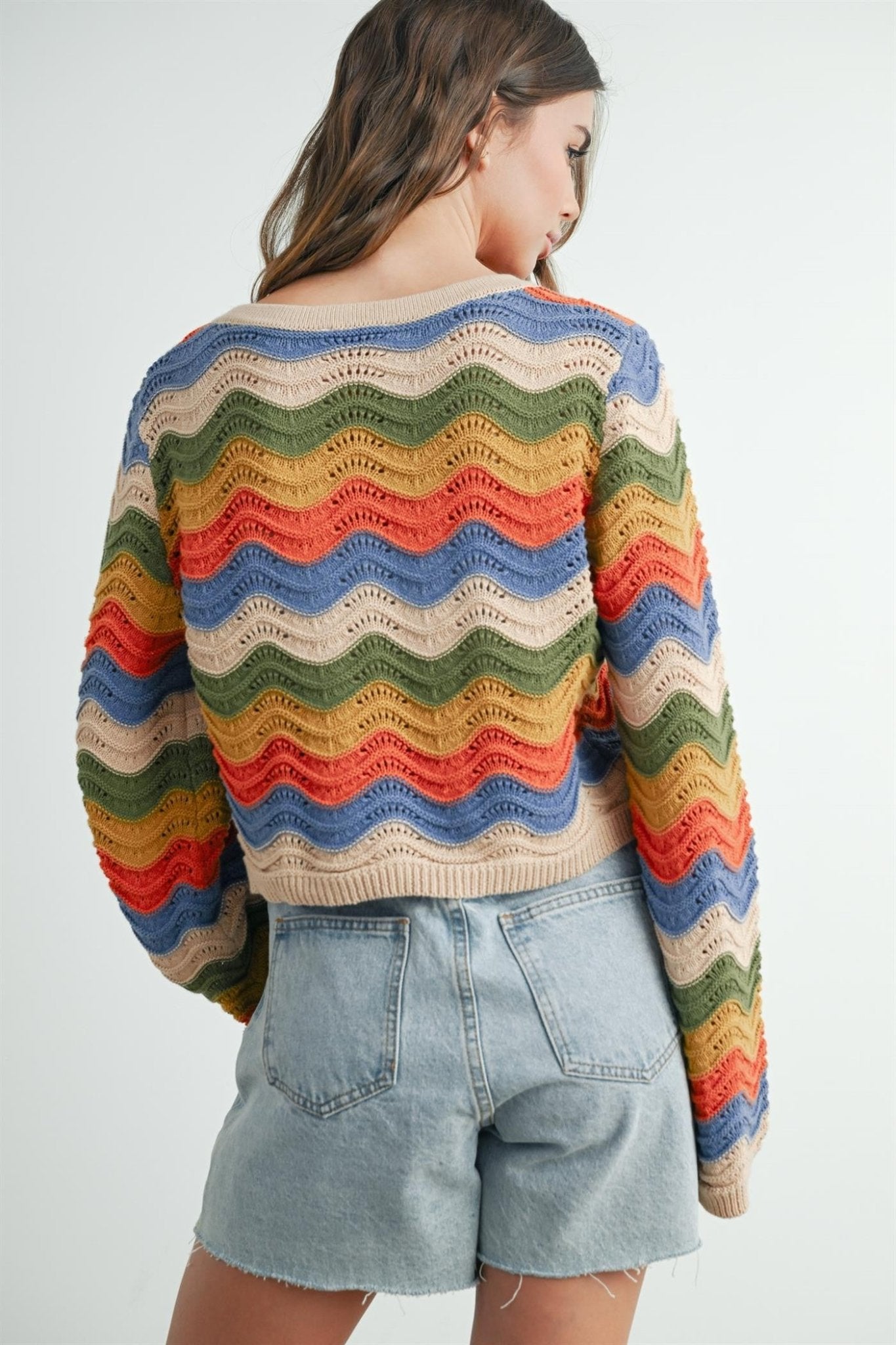 Sunny Days Loose Fit Open Front Cardigan - Westly