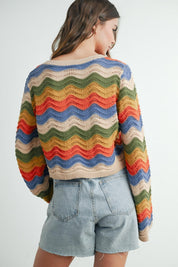 Sunny Days Loose Fit Open Front Cardigan - Westly