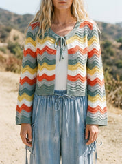 Sunny Days Loose Fit Open Front Cardigan - Westly