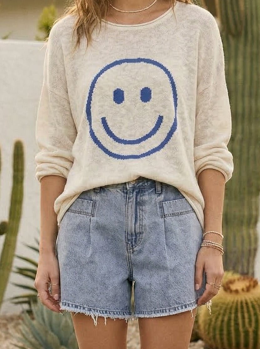Sunny Side Smiley Sweater - Westly