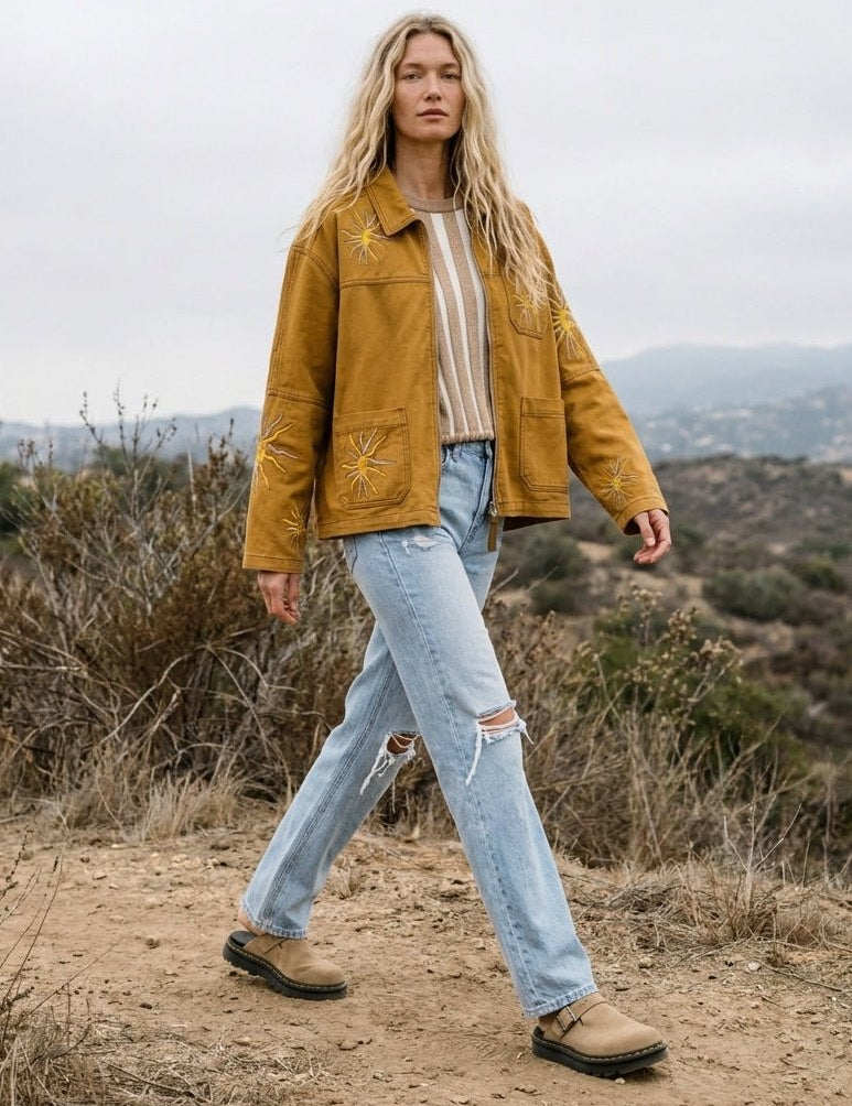 Sunroom Embroidered Utility Jacket - Westly