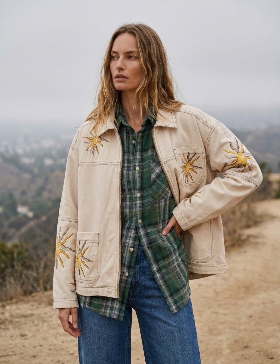 Sunroom Embroidered Utility Jacket - Westly