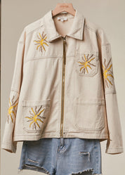 Sunroom Embroidered Utility Jacket - Westly