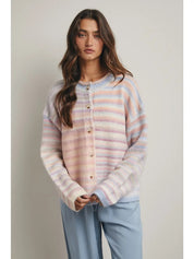 Sunset Stripes Knit Cardigan - Westly